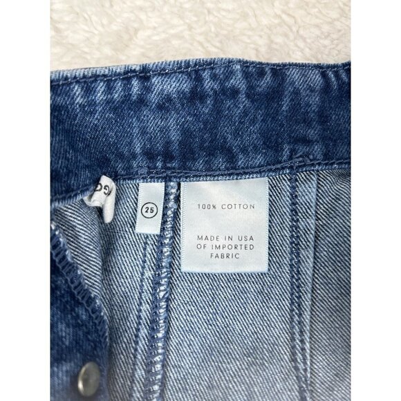 GRLFRND Twiggy Button Fly Denim Skirt Med Wash Size 25 - Picture 8 of 12